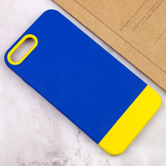Чохол для iPhone 7 plus / 8 plus (5.5") - TPU+PC Bichromatic, Navy Blue / Yellow