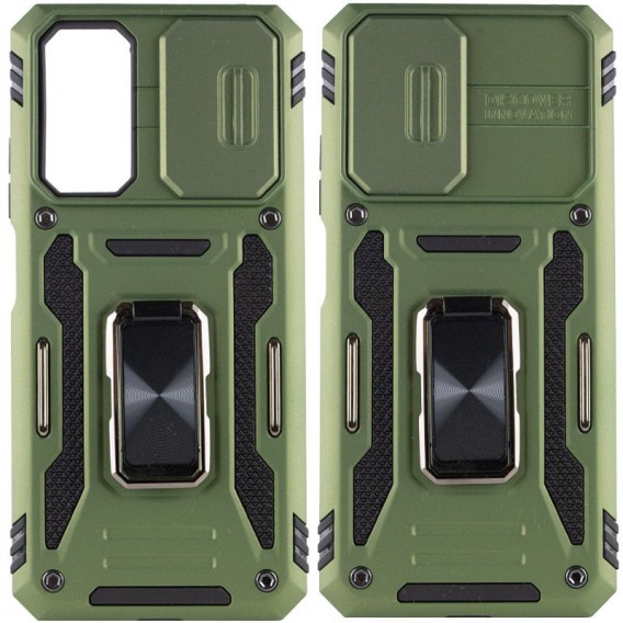 Ударопрочный чехол Camshield Army Ring для Xiaomi Redmi Note 11 Pro (Global) / 11 Pro 5G / 11E Pro, Оливковый / Army Green