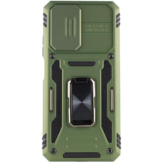 Ударопрочный чехол Camshield Army Ring для Xiaomi Redmi Note 11 Pro (Global) / 11 Pro 5G / 11E Pro, Оливковый / Army Green
