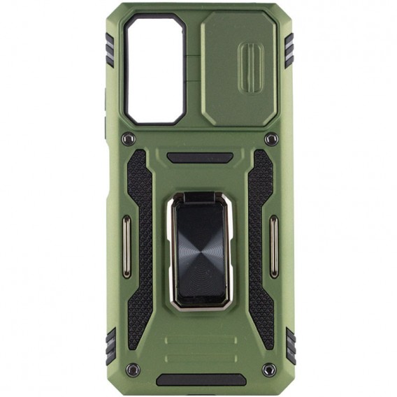 Ударопрочный чехол Camshield Army Ring для Xiaomi Redmi Note 11 Pro (Global) / 11 Pro 5G / 11E Pro, Оливковый / Army Green