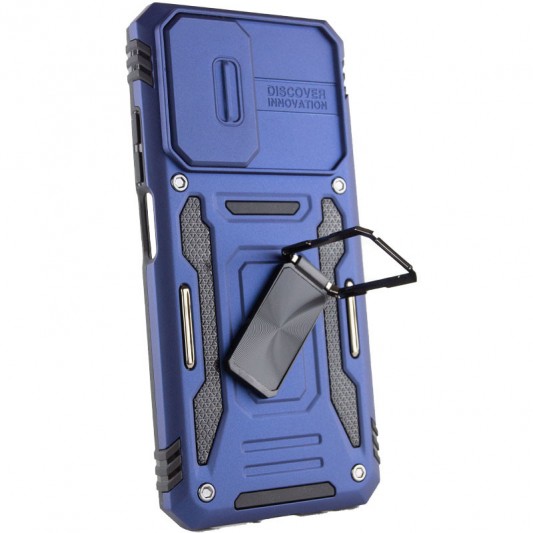 Ударопрочный чехол Camshield Army Ring для Xiaomi Redmi Note 11 Pro 4G/5G / 11E Pro / 12 Pro 4G Синий / Navy - изображение 3