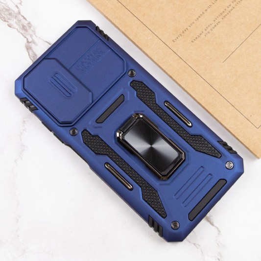 Ударопрочный чехол Camshield Army Ring для Xiaomi Redmi Note 11 Pro 4G/5G / 11E Pro / 12 Pro 4G Синий / Navy - изображение 5