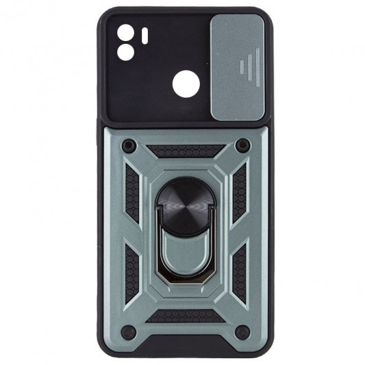 Ударостійкий чохол Camshield Serge Ring для Xiaomi Redmi A1+ / Poco C50 / A2+ Зелений - зображення 1 