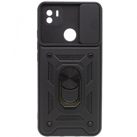 Ударостійкий чохол Camshield Serge Ring для Xiaomi Redmi A1+ / Poco C50 / A2+ Чорний - зображення 1 