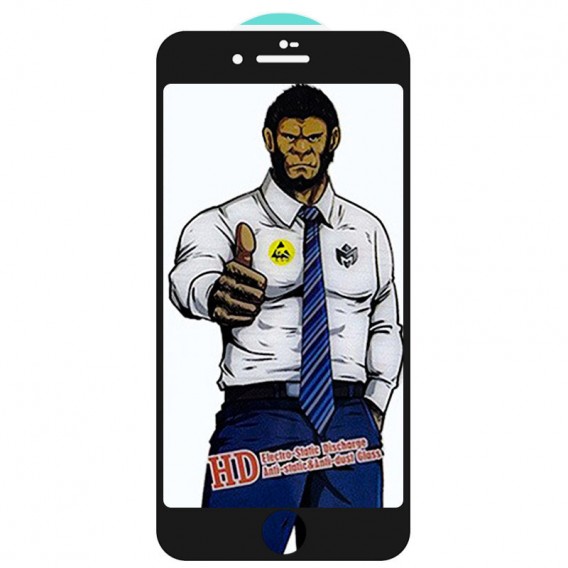 Захисне скло для iPhone 7 plus / 8 plus (5.5") - 5D Anti-static Pro (full glue) (тех.пак), Чорний