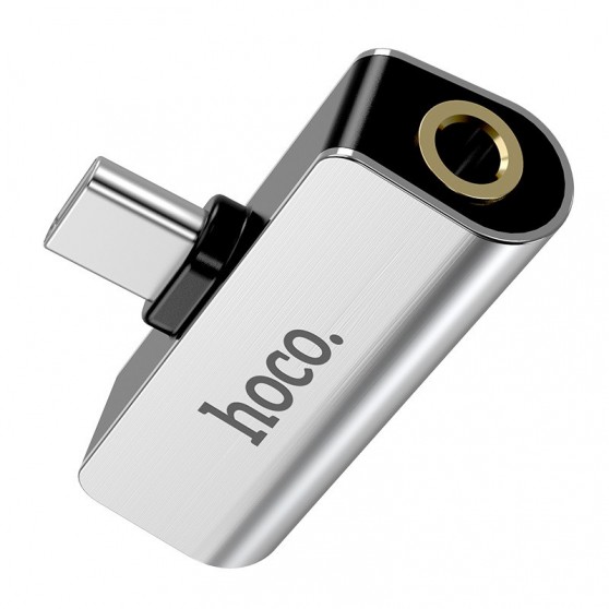Переходник Hoco LS26 Type-C to 3,5 AUX, Стальной