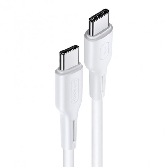 Дата кабель USAMS US-SJ459 U43 Type-C to Type-C 100W PD (1.2m) Білий