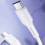 Дата кабель USAMS US-SJ459 U43 Type-C to Type-C 100W PD (1.2m), Білий
