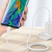 Дата кабель USAMS US-SJ459 U43 Type-C to Type-C 100W PD (1.2m), Білий