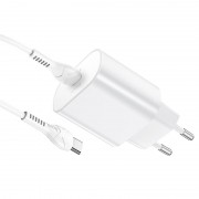 Зарядное устройство Hoco N22 Jetta PD25W + Type-C to Type-C, Белый