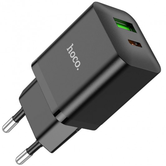 МЗП Hoco N28 Founder PD20W+QC3.0 (1USB-A/1C) Black - зображення 1 