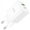 Зарядний пристрій Hoco N28 Founder 20W Type-C+USB, White