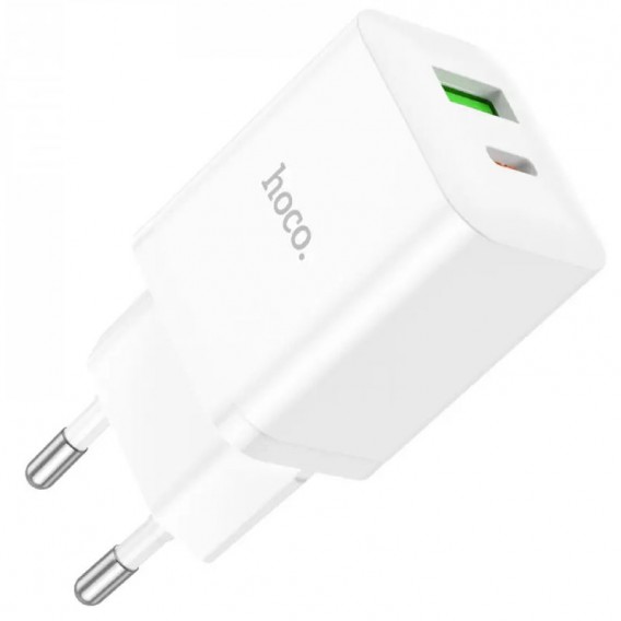 Зарядное устройство Hoco N28 Founder 20W Type-C+USB, White