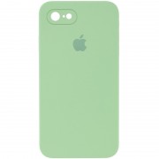 Чохол Silicone Case Square Full Camera Protective (AA) для Apple iPhone 7 / 8 / SE (2020) (4.7") М'ятний / Mint