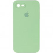 Чехол Silicone Case Square Full Camera Protective (AA) для Apple iPhone 7 / 8 / SE (2020) (4.7") Мятный / Mint