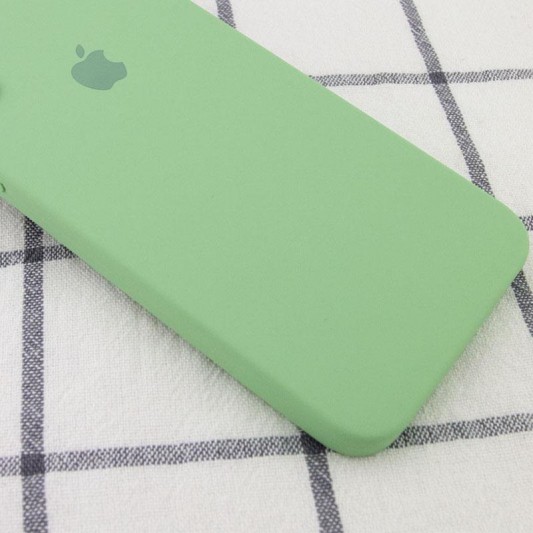 Чехол Silicone Case Square Full Camera Protective (AA) для Apple iPhone 7 / 8 / SE (2020) (4.7") Мятный / Mint - изображение 1