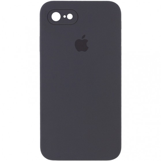 Чехол Silicone Case Square Full Camera Protective (AA) для Apple iPhone SE 2 / 3 (2020 / 2022) / iPhone 8 / iPhone 7, Серый / Dark Gray