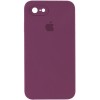 Чохол Silicone Case Square Full Camera Protective (AA) для iPhone SE 2 / 3 (2020 / 2022) / iPhone 8 / iPhone 7, Бордовий / Maroon