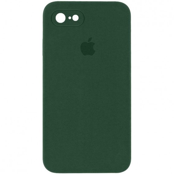 Чохол Silicone Case Square Full Camera Protective (AA) для iPhone SE 2 / 3 (2020 / 2022) / iPhone 8 / iPhone 7, Зелений / Cyprus Green