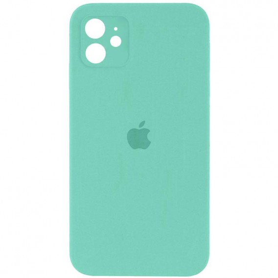 Чохол Silicone Case Square Full Camera Protective (AA) для Apple iPhone 11 (6.1"), Бірюзовий / Turquoise