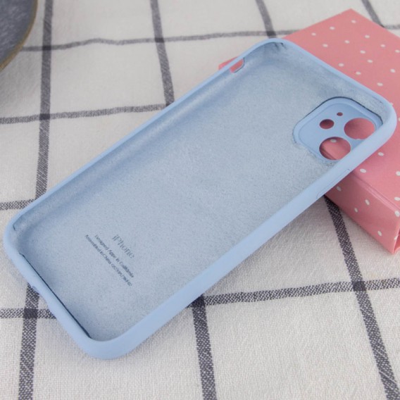 Чохол Silicone Case Full Camera Protective (AA) для Apple iPhone 12 (6.1"), Блакитний / Lilac Blue