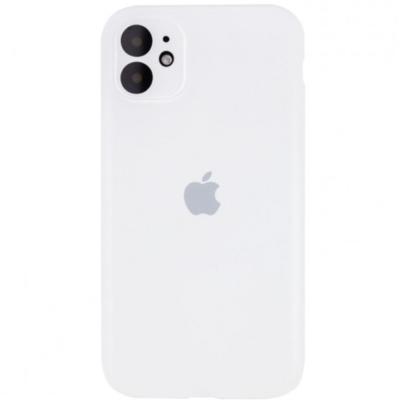 Чохол Silicone Case Full Camera Protective (AA) для Apple iPhone 12 (6.1"), Білий / White