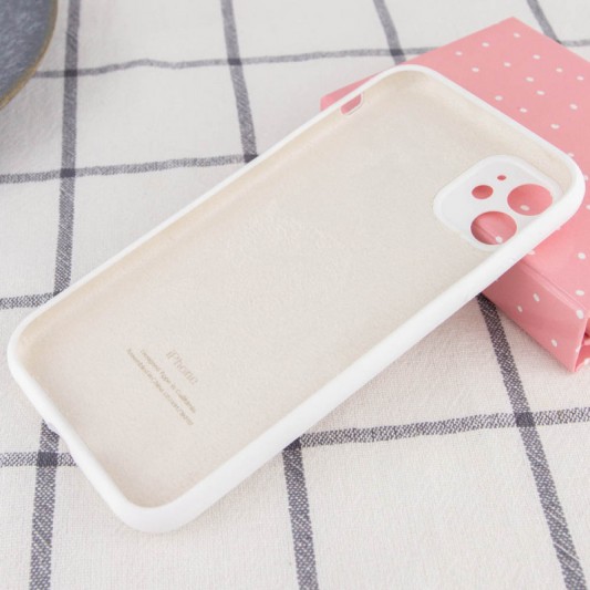 Чохол Silicone Case Full Camera Protective (AA) для Apple iPhone 12 (6.1") Білий / White - зображення 1 