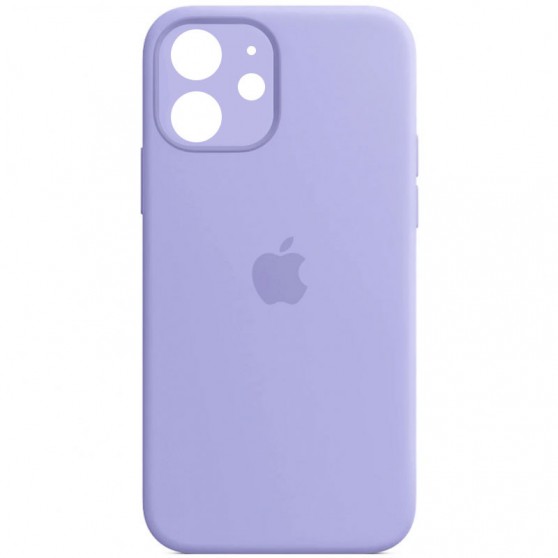 Чехол Silicone Case Full Camera Protective (AA) для Apple iPhone 12 (6.1") Сиреневый / Lilac