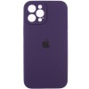 Чехол Silicone Case Full Camera Protective (AA) Apple iPhone 12 Pro (6.1"), Фиолетовый / Elderberry