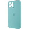 Чохол Silicone Case Full Camera Protective (AA) для Apple iPhone 12 Pro (6.1"), Бірюзовий / Marine Green