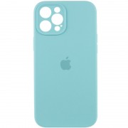 Чохол Silicone Case Full Camera Protective (AA) для Apple iPhone 12 Pro Max (6.7"), Бірюзовий / Marine Green