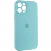Чохол Silicone Case Full Camera Protective (AA) для Apple iPhone 12 Pro Max (6.7"), Бірюзовий / Marine Green
