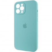 Чохол Silicone Case Full Camera Protective (AA) для Apple iPhone 12 Pro Max (6.7"), Бірюзовий / Marine Green