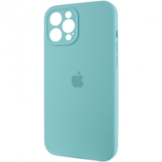 Чохол Silicone Case Full Camera Protective (AA) для Apple iPhone 12 Pro Max (6.7") Бірюзовий / Marine Green - зображення 2 