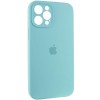 Чехол Silicone Case Full Camera Protective (AA) Apple iPhone 12 Pro Max (6.7"), Бирюзовый / Marine Green