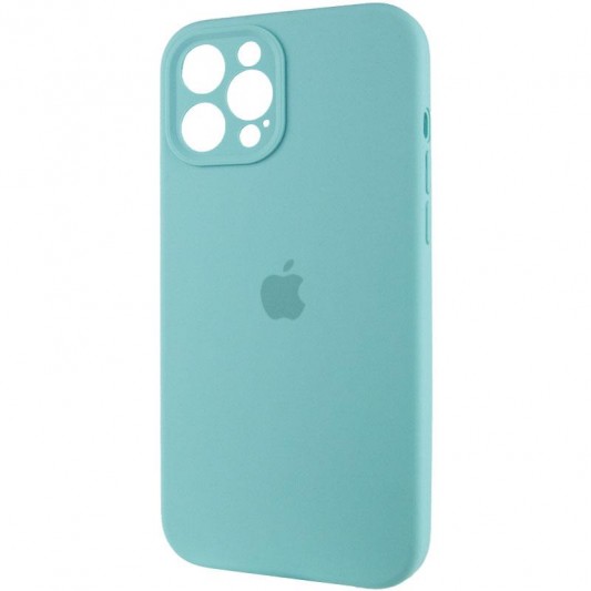 Чехол Silicone Case Full Camera Protective (AA) для Apple iPhone 12 Pro Max (6.7") Бирюзовый / Marine Green - изображение 2