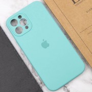Чехол Silicone Case Full Camera Protective (AA) Apple iPhone 12 Pro Max (6.7"), Бирюзовый / Marine Green