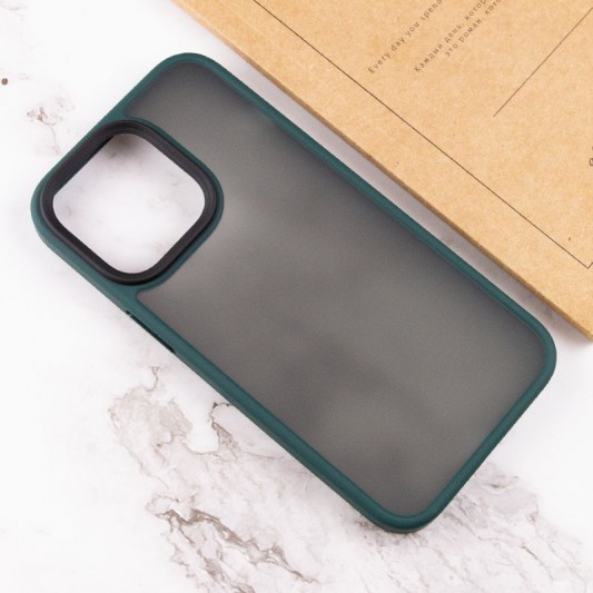 TPU+PC чохол Metal Buttons для Apple iPhone 13 Pro Max (6.7") Зелений - зображення 3 