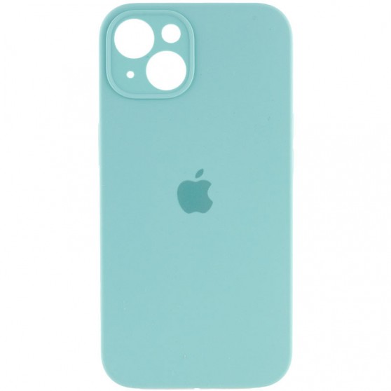 Чохол Silicone Case Full Camera Protective (AA) для Apple iPhone 13 (6.1") Бірюзовий / Marine Green