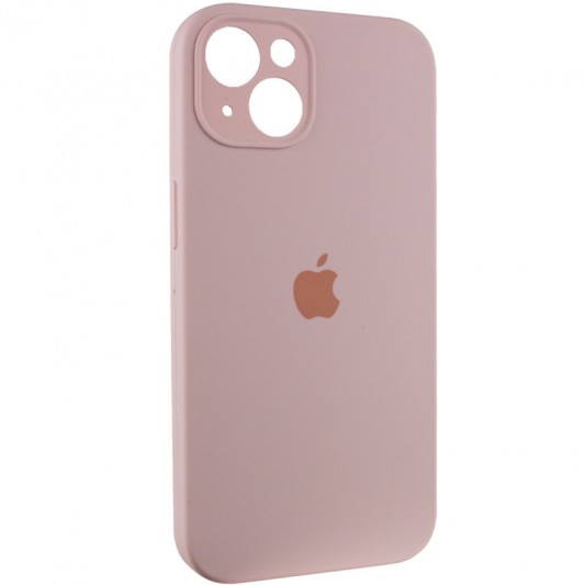 Чехол для iPhone 13 - Silicone Case Full Camera Protective (AA), Розовый / Chalk Pink - изображение 1