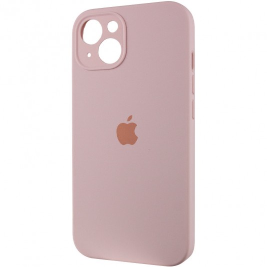 Чехол для iPhone 13 - Silicone Case Full Camera Protective (AA), Розовый / Chalk Pink - изображение 2