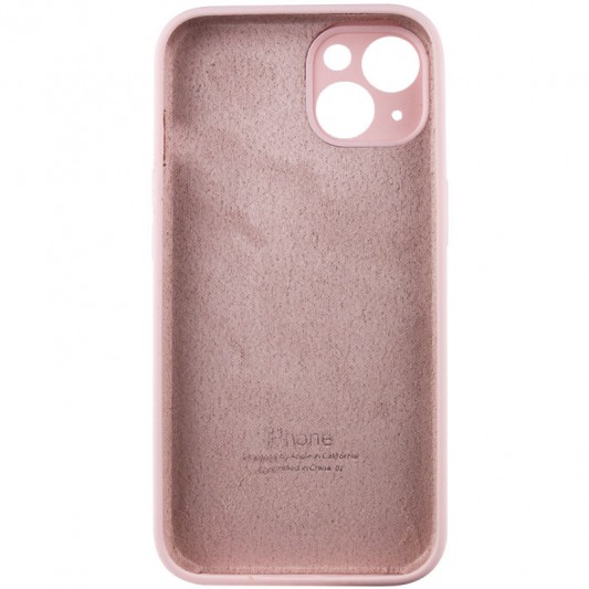 Чехол для iPhone 13 - Silicone Case Full Camera Protective (AA), Розовый / Chalk Pink - изображение 3