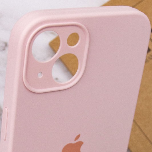 Чехол для iPhone 13 - Silicone Case Full Camera Protective (AA), Розовый / Chalk Pink - изображение 5