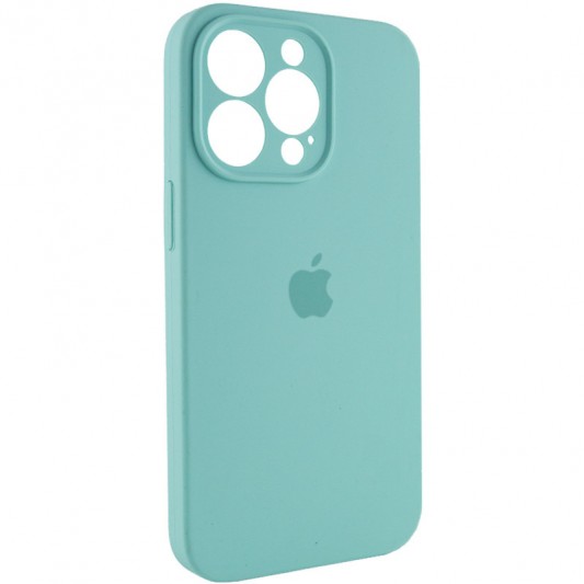 Чохол Silicone Case Full Camera Protective (AA) для Apple iPhone 13 Pro Max (6.7") Бірюзовий / Marine Green - зображення 1 