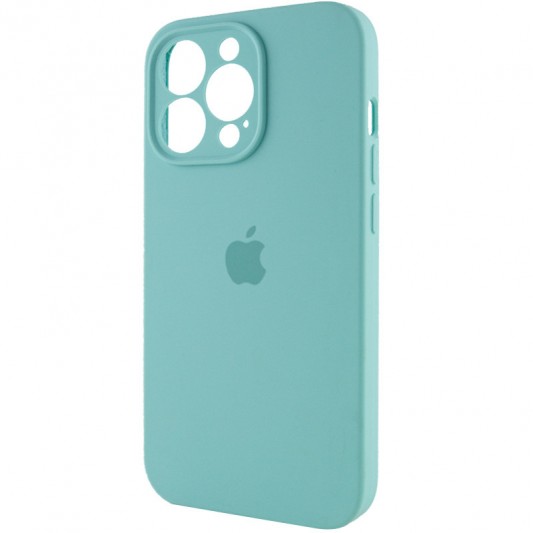 Чохол Silicone Case Full Camera Protective (AA) для Apple iPhone 13 Pro Max (6.7") Бірюзовий / Marine Green - зображення 2 