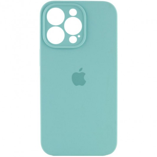 Чохол Silicone Case Full Camera Protective (AA) для Apple iPhone 13 Pro Max (6.7") Бірюзовий / Marine Green