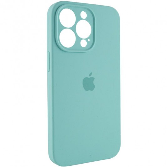 Чохол Silicone Case Full Camera Protective (AA) для Apple iPhone 13 Pro Max (6.7") Бірюзовий / Marine Green - зображення 1 