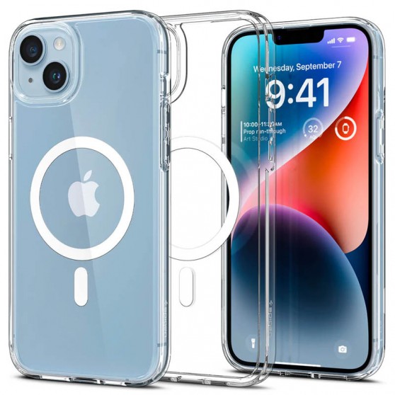 Чехол SGP Ultra Hybrid (MagFit) для Apple iPhone 14 (6.1") Прозрачный