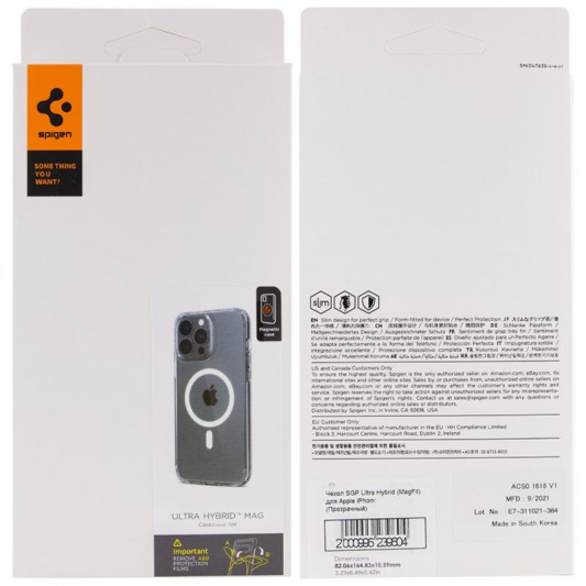 Чохол SGP Ultra Hybrid (MagFit) для Apple iPhone 14 Pro (6.1") Прозорий - зображення 5 
