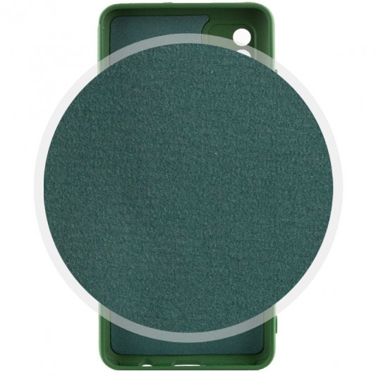 Чехол Silicone Cover Lakshmi Full Camera (A) для Samsung Galaxy A04e Зеленый / Dark green - изображение 2